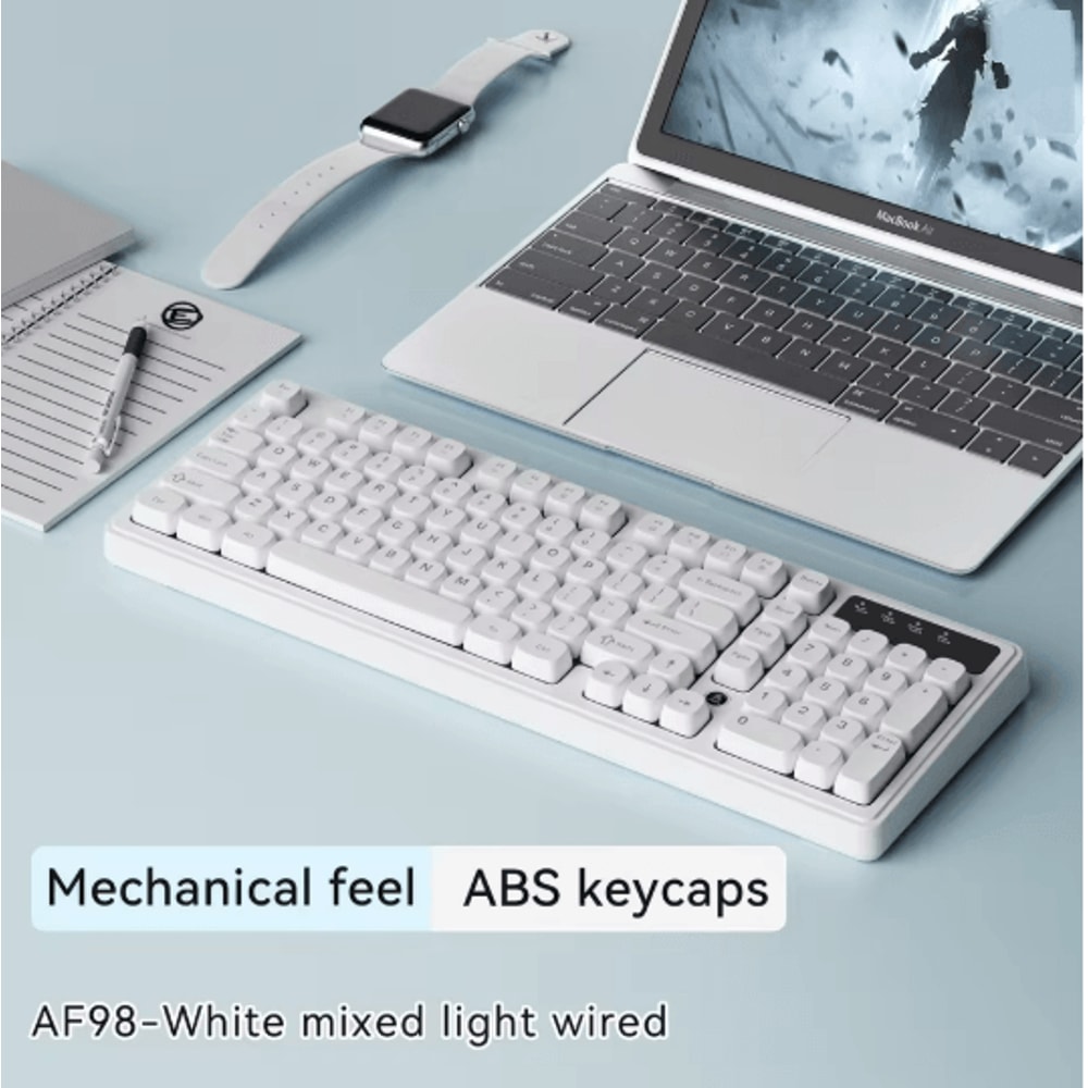 AJAZZ AF98 Wireless RGB Mechanical Feel Keyboard With Three Mode Connectivity 6