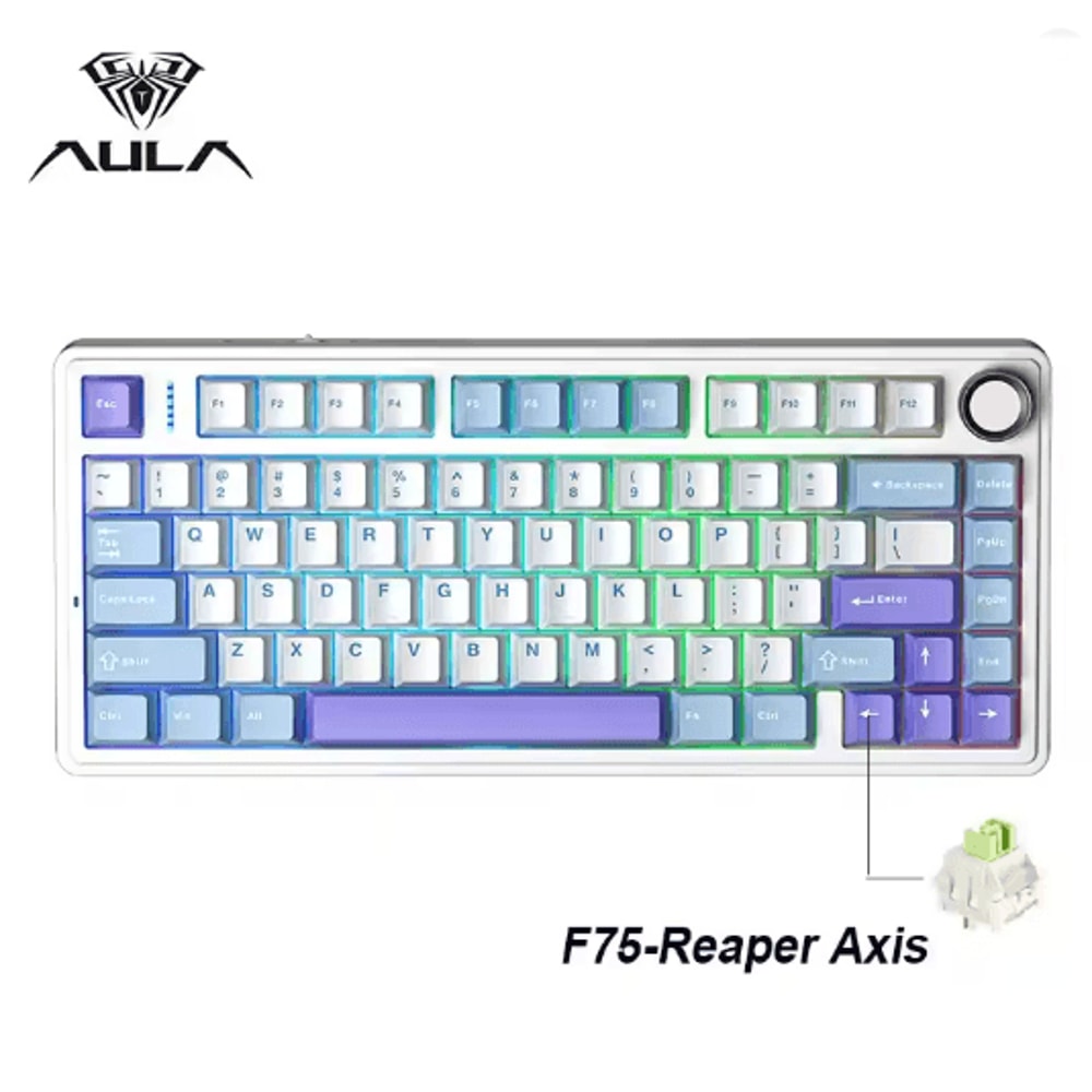 AULA F75 Wireless RGB Mechanical Keyboard 75 Percent Gasket Gaming Layout 10