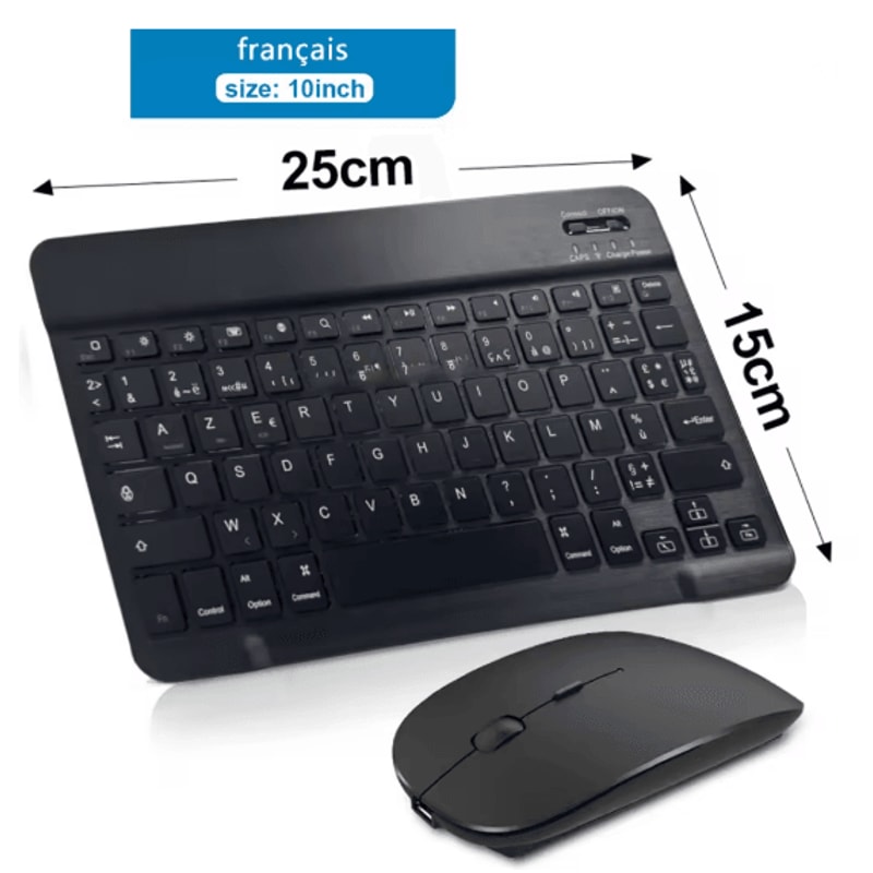 Universal Bluetooth Wireless Keyboard And Mouse Combo For IPad Tablet And PC 14