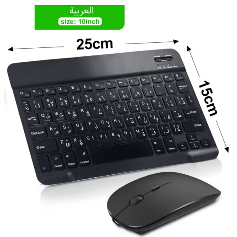 Universal Bluetooth Wireless Keyboard And Mouse Combo For IPad Tablet And PC 15