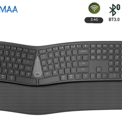 jomaa wireless ergonomic keyboard with palm rest full size split design