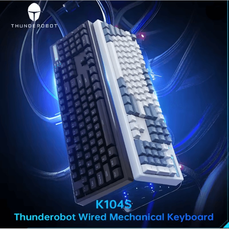 Thunderobot K104S Full Size Mechanical Keyboard 104 Key Wired Gaming And Office Keyboard 0