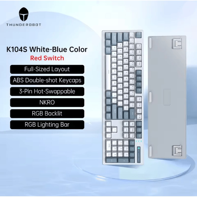 Thunderobot K104S Full Size Mechanical Keyboard 104 Key Wired Gaming And Office Keyboard 6