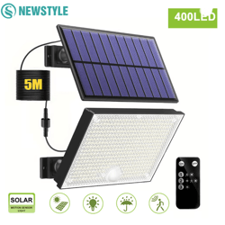 outdoor solar motion sensor lights waterproof led security flood light