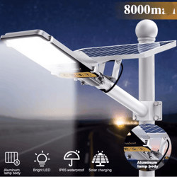 high power solar street light 8000mah waterproof outdoor wall and garage lamp