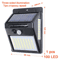 3 Sided Solar Motion Sensor Light 100 LED Outdoor Waterproof Wall Lamp 3