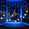 96 LED Solar Snowflake Curtain Lights Waterproof Christmas Decoration 1