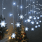 96 LED Solar Snowflake Curtain Lights Waterproof Christmas Decoration 5
