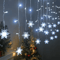 96 LED Solar Snowflake Curtain Lights Waterproof Christmas Decoration 5