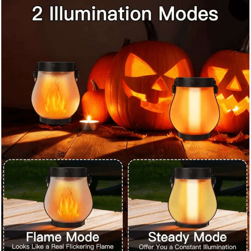 FlameGlow Solar Flickering Lantern With USB Charging 2