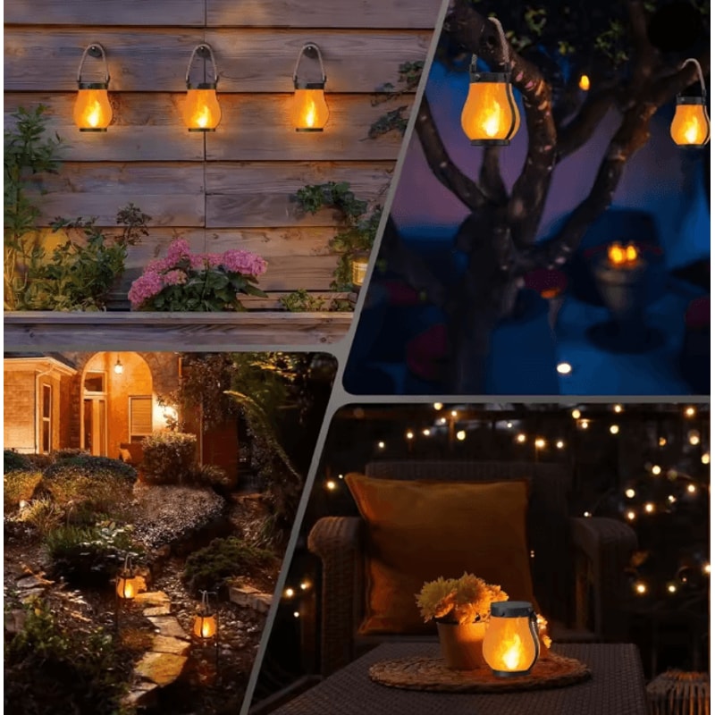 FlameGlow Solar Flickering Lantern With USB Charging 3