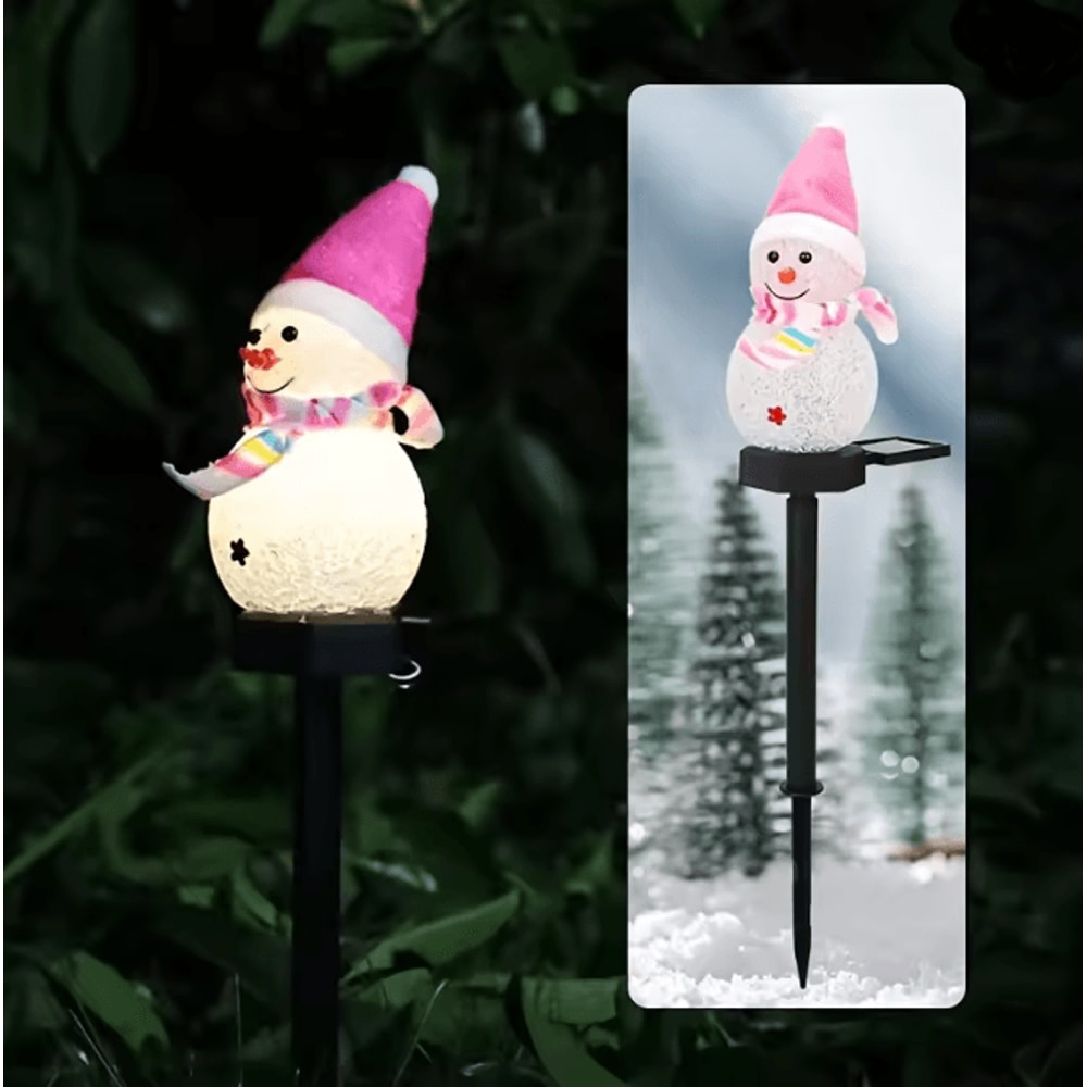 SnowGlow Solar Snowman Garden Light For Christmas Decor 7