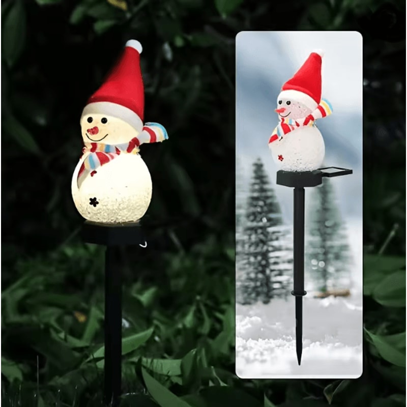 SnowGlow Solar Snowman Garden Light For Christmas Decor 8
