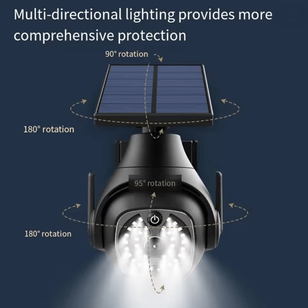 SecureBeam Solar Motion Sensor Wall Light With Camera Design 4