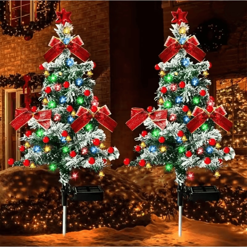 EverGlow Solar Christmas Tree Garden Light 0