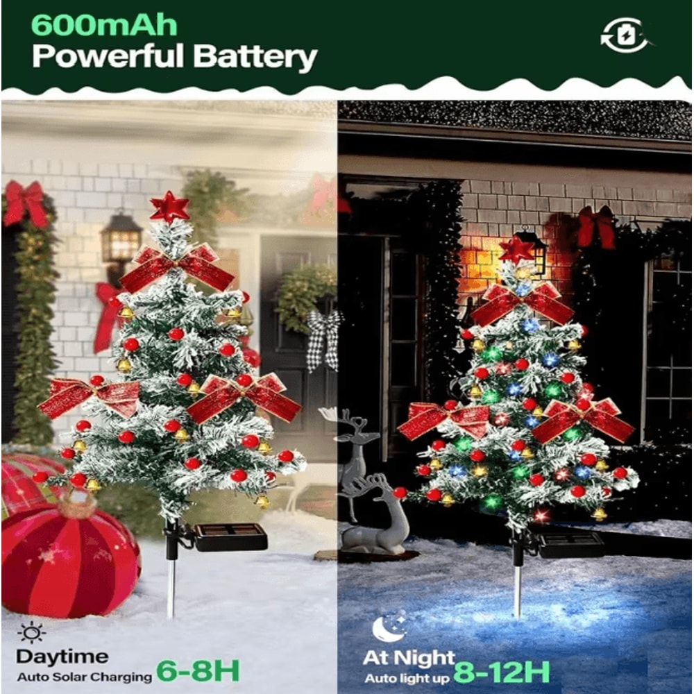 EverGlow Solar Christmas Tree Garden Light 1