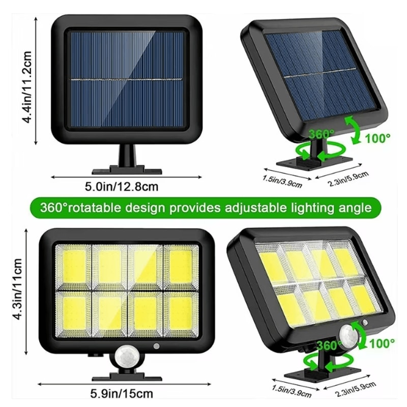BrightGuard Solar Motion Sensor Wall Light With Split Panel 2
