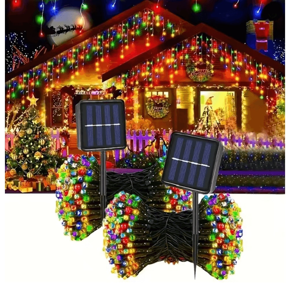 TwinkleGlow Solar String Lights For Patio And Garden 0