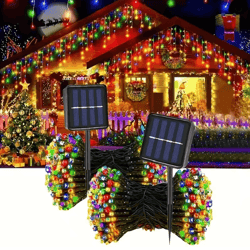 twinkleglow solar string lights for patio and garden