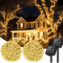 glowcharm solar fairy string lights for garden and holiday decor