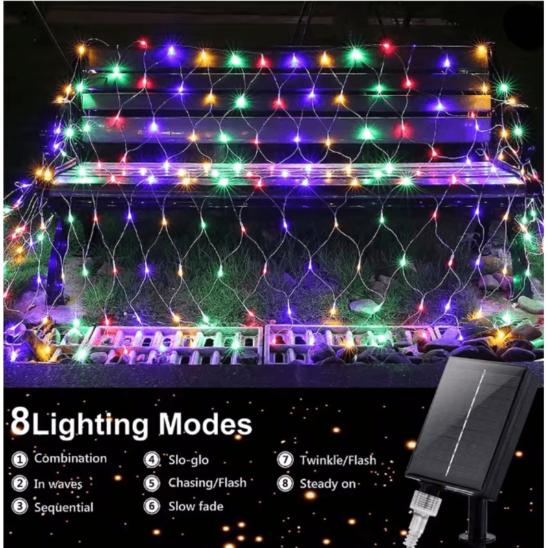 LumiWeave Solar Net Lights For Garden And Patio Decor 1
