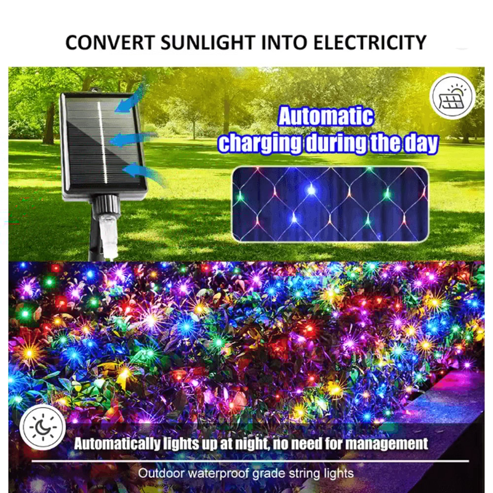 LumiWeave Solar Net Lights For Garden And Patio Decor 3