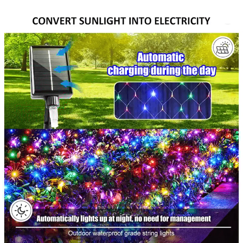LumiWeave Solar Net Lights For Garden And Patio Decor 3