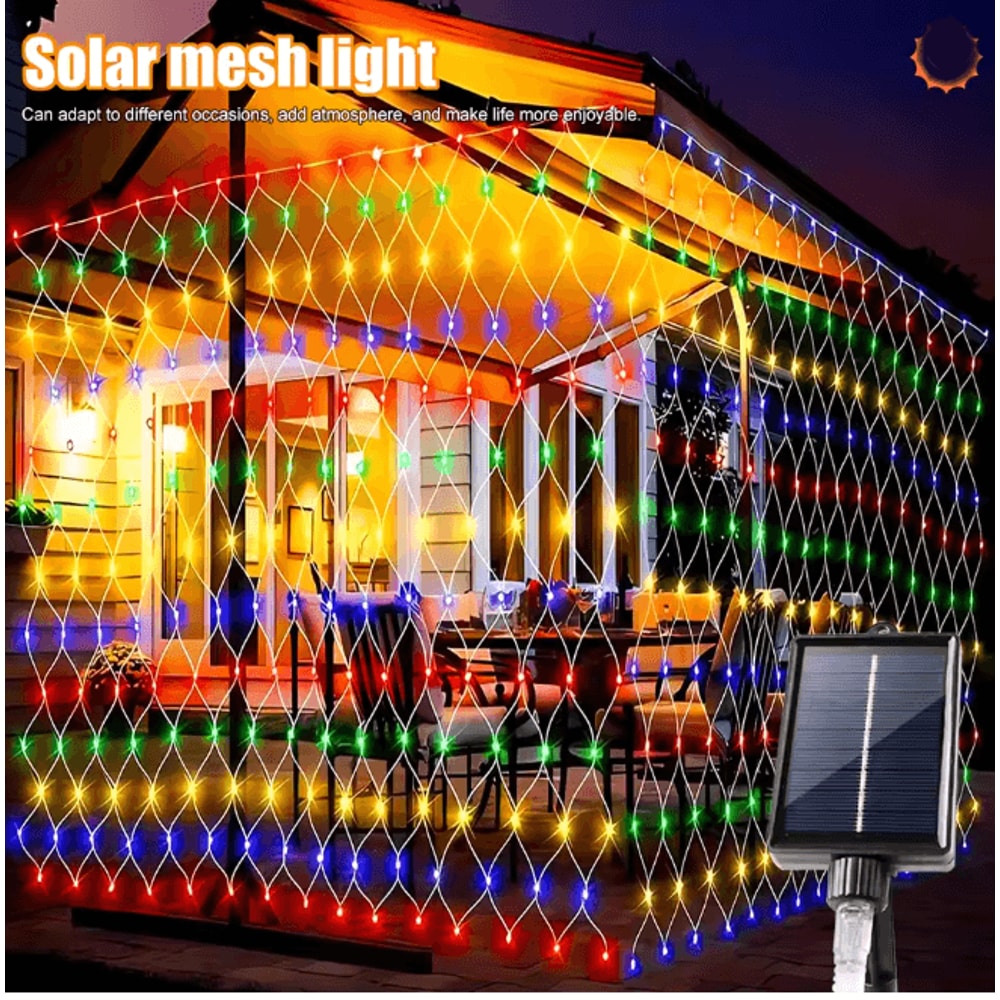 LumiWeave Solar Net Lights For Garden And Patio Decor 0