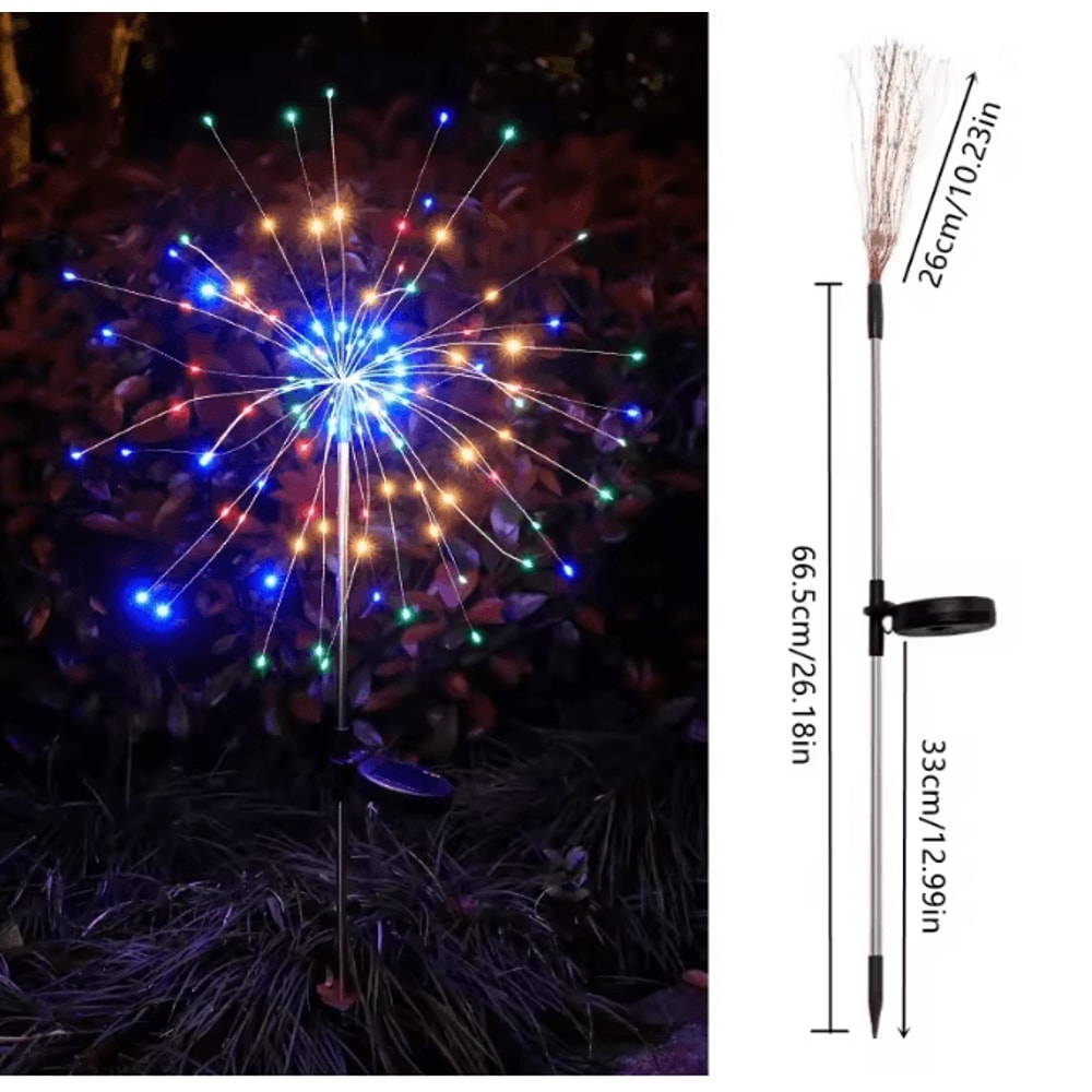 SparkBloom Solar Firework Fairy Lights For Garden And Pathway 3