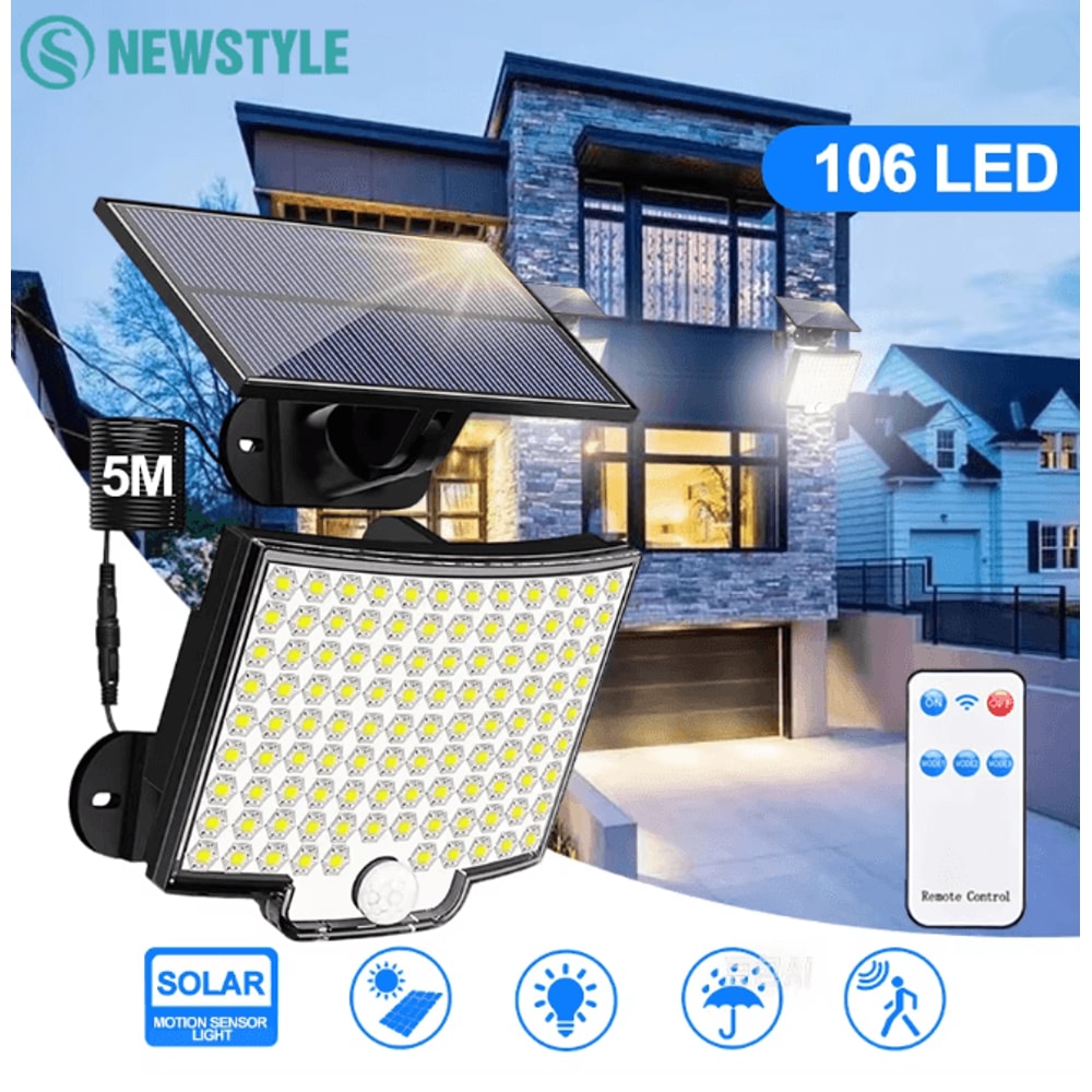 UltraBeam Solar Motion Flood Light With Remote Control 0