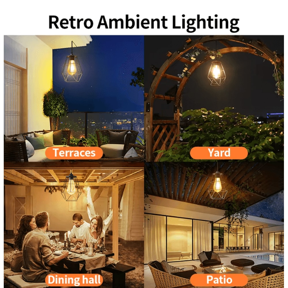 BrightHaven Solar Pendant Light For Indoor And Outdoor Spaces 4