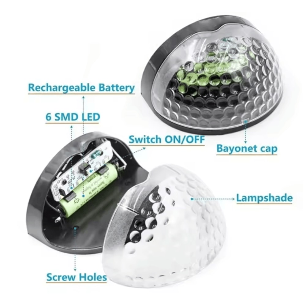 GlowEdge Solar Fence Lights 10 Pack For Outdoor Walls And Gardens 1