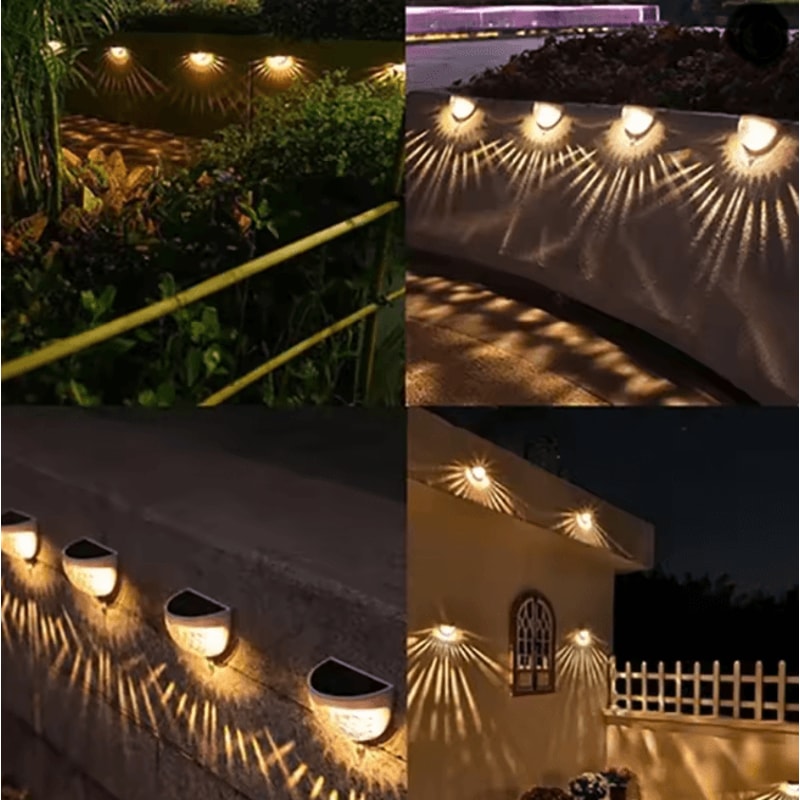 GlowEdge Solar Fence Lights 10 Pack For Outdoor Walls And Gardens 2