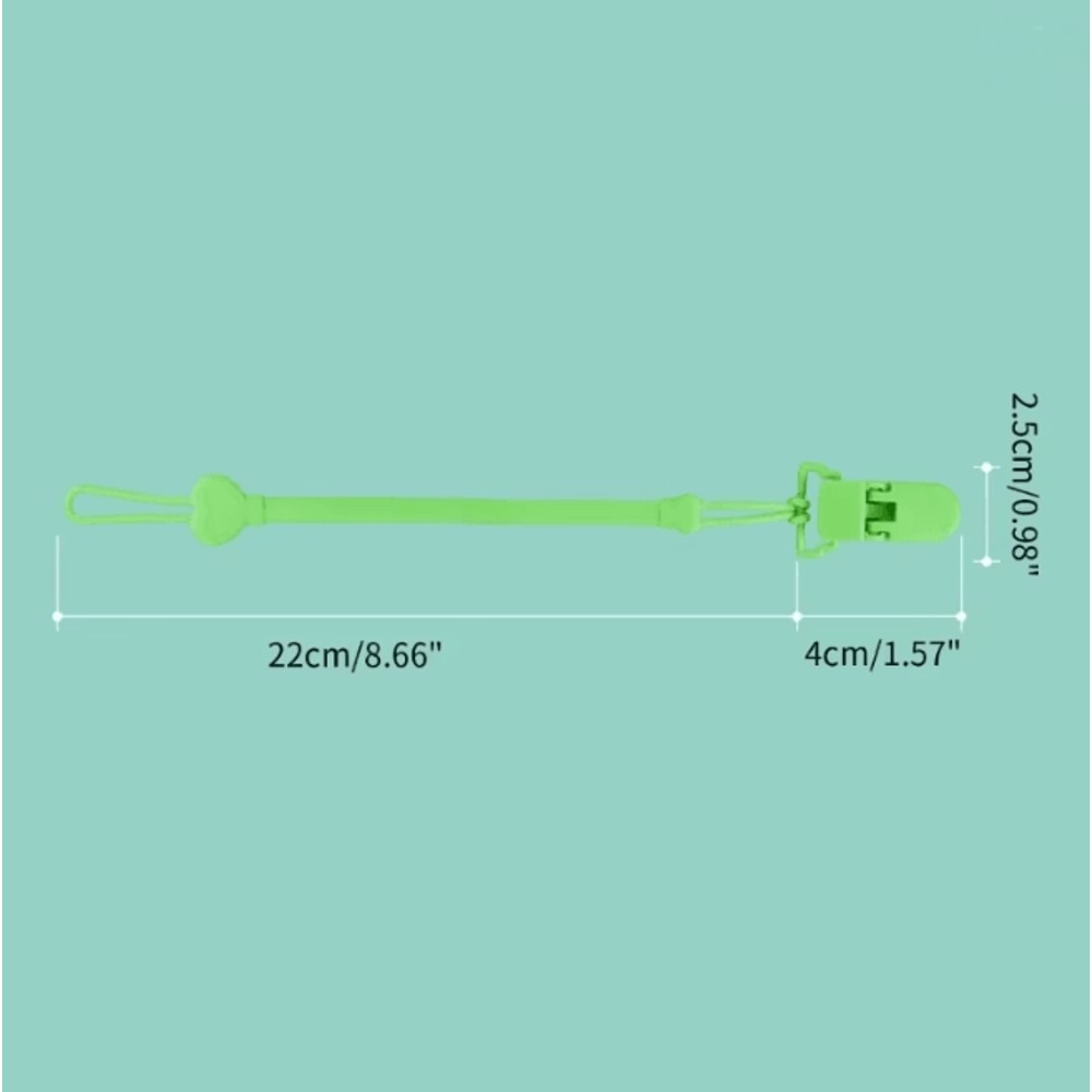 SecureHold Silicone Pacifier Clip With Teether Chain 2