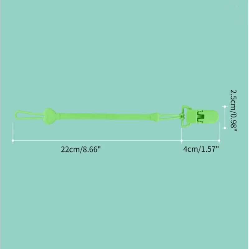 SecureHold Silicone Pacifier Clip With Teether Chain 2