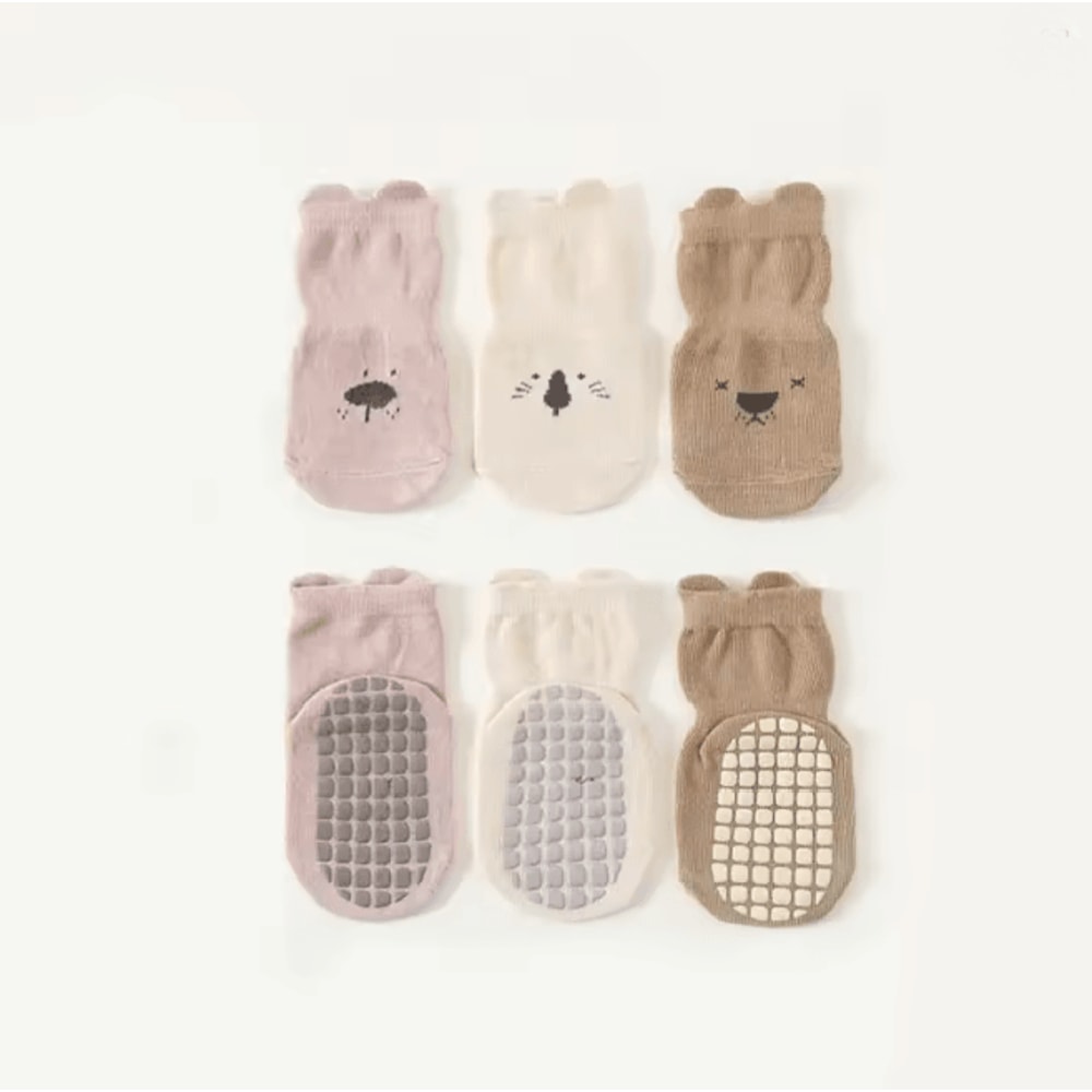 CozyGrip Anti Slip Baby Cotton Floor Socks Set 6