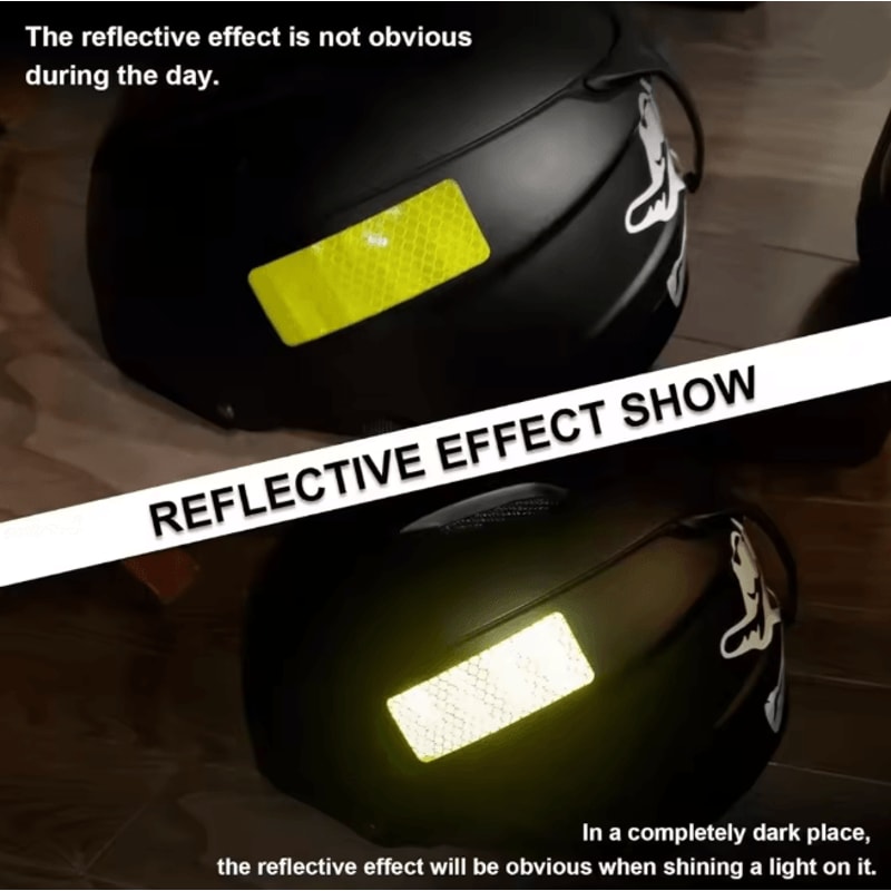 NightGuard Reflective Safety Stickers For Bikes Helmets And Gear 10 Pack 1