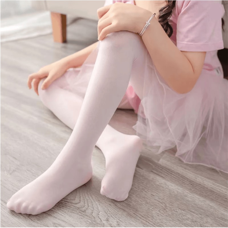 Velvet Soft Girls Ballet Tights Solid Color Kids Pantyhose 1