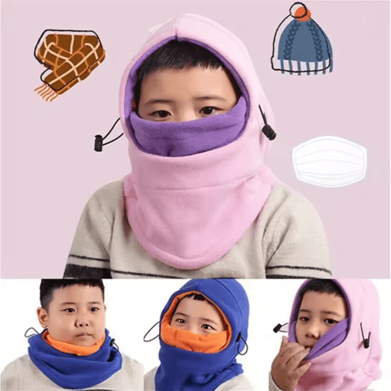 WarmGuard Kids Fleece Balaclava Thermal Winter Ski Mask Hood 1