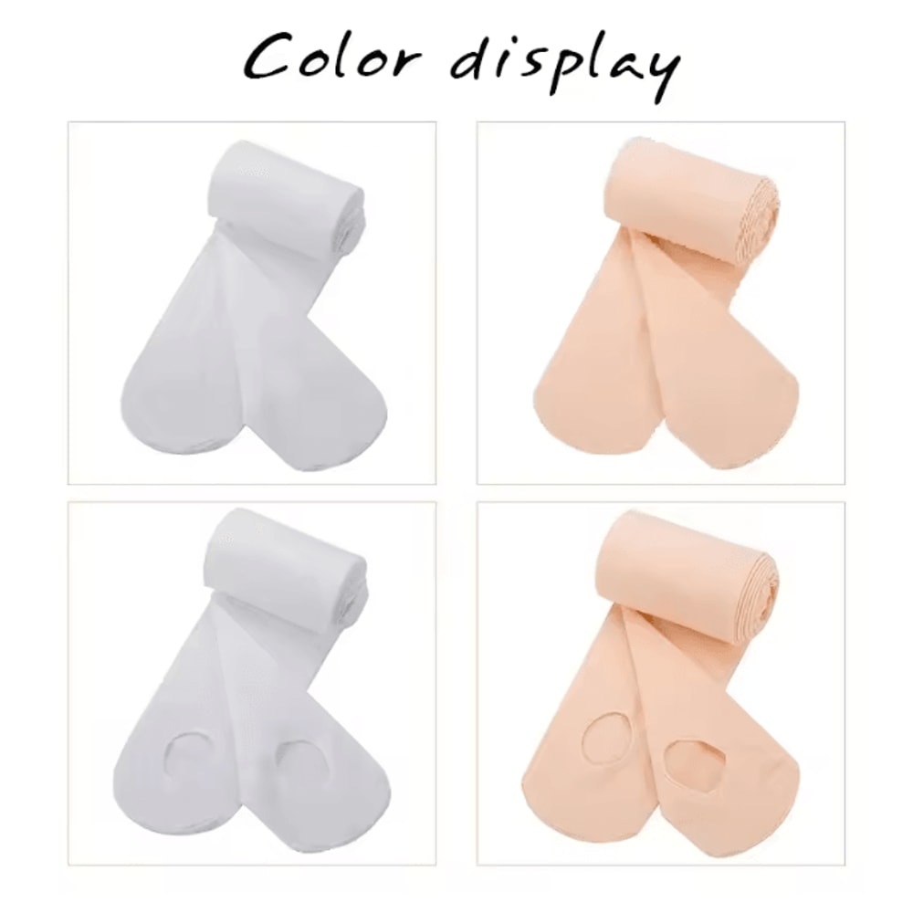 Velvet Ballet Tights With Convertible Hole For Girls And Women 0