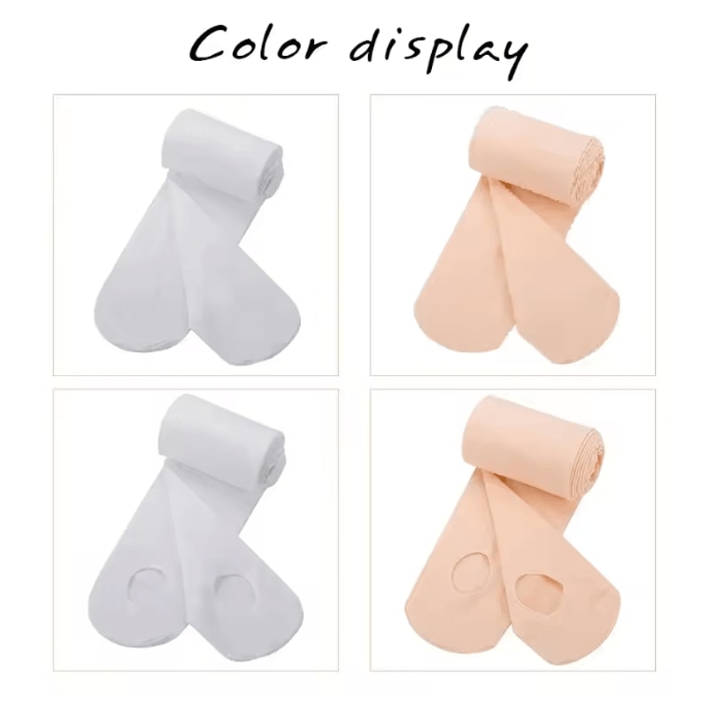 Velvet Ballet Tights With Convertible Hole For Girls And Women 0