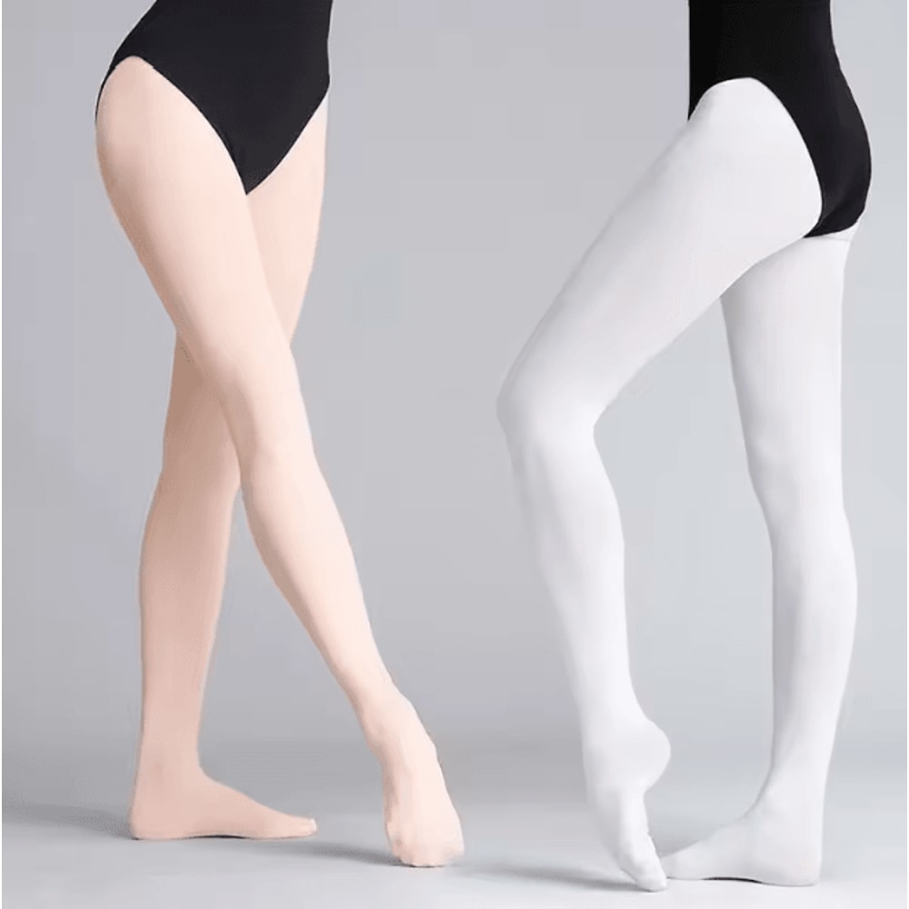 Velvet Ballet Tights With Convertible Hole For Girls And Women 2