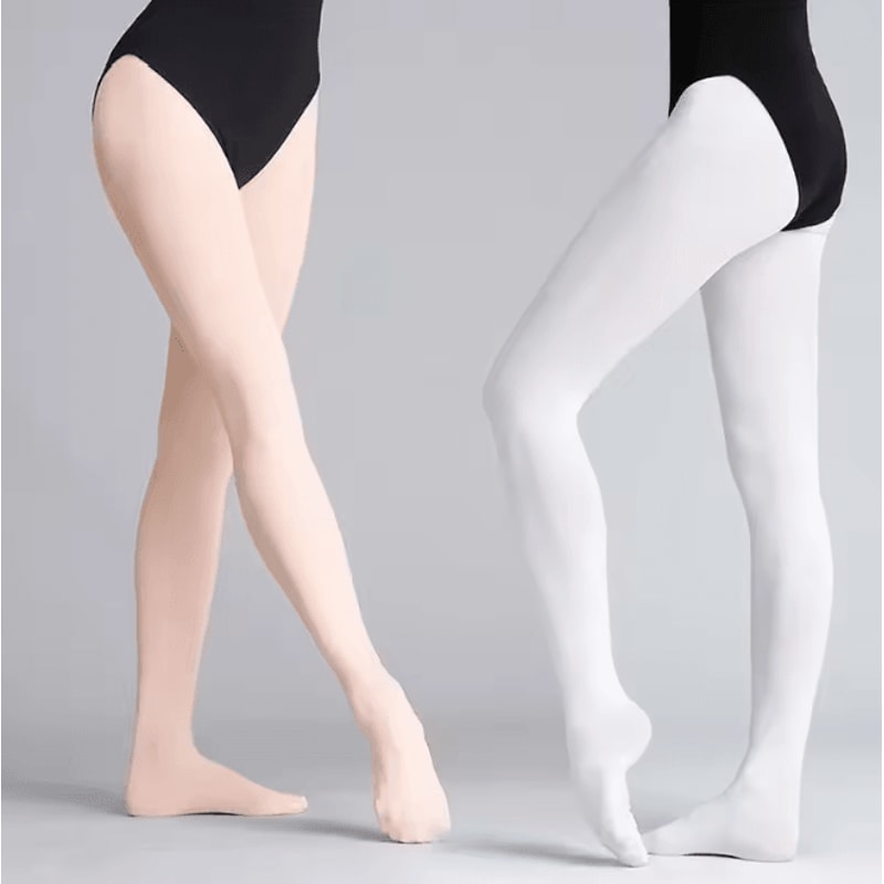Velvet Ballet Tights With Convertible Hole For Girls And Women 2