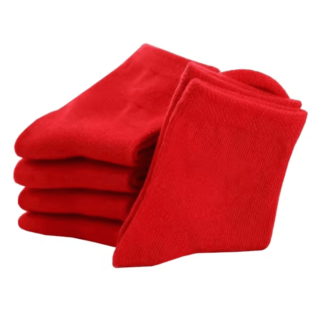 CozyCore Red Baby Socks 3 Pair Set For Boys And Girls 1