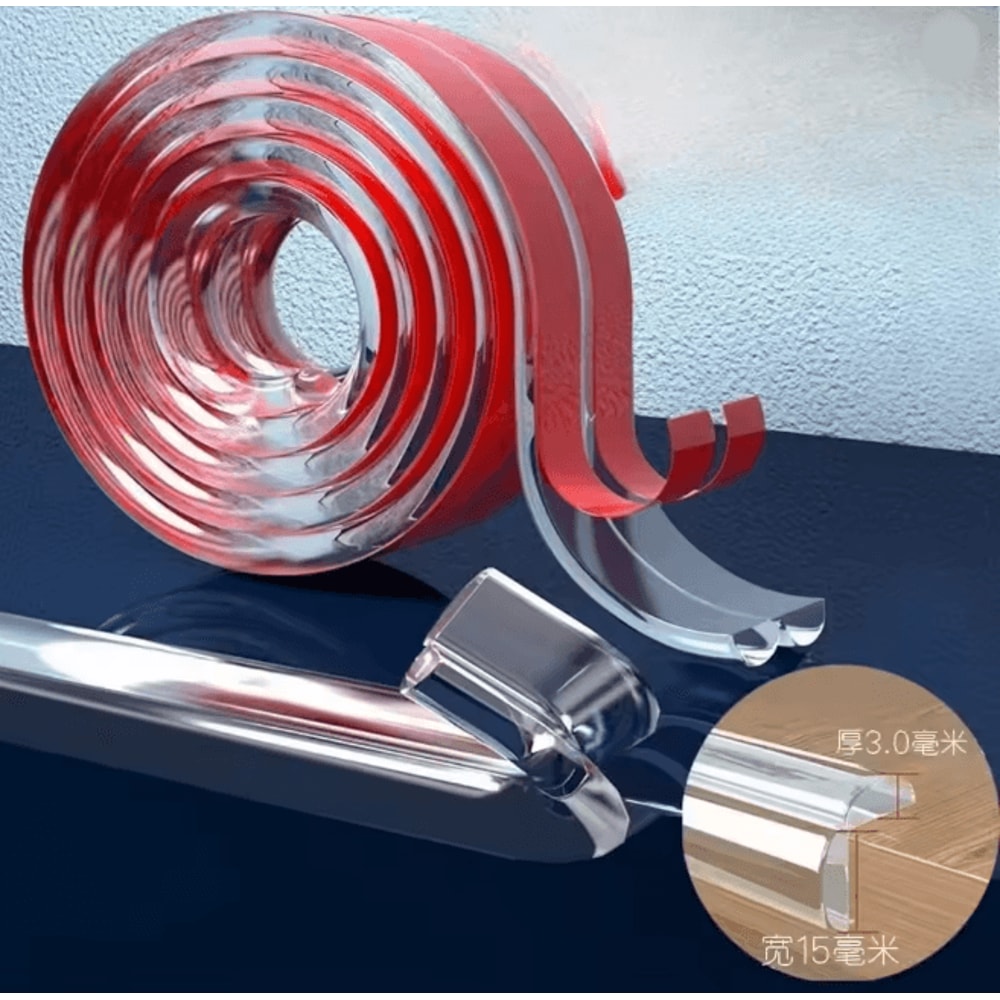 SafeEdge Transparent Table Edge Guard Strip Baby Safety Protector 0