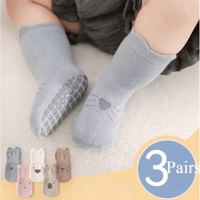 GripStep Baby Anti Slip Cotton Socks For Infants And Toddlers 0
