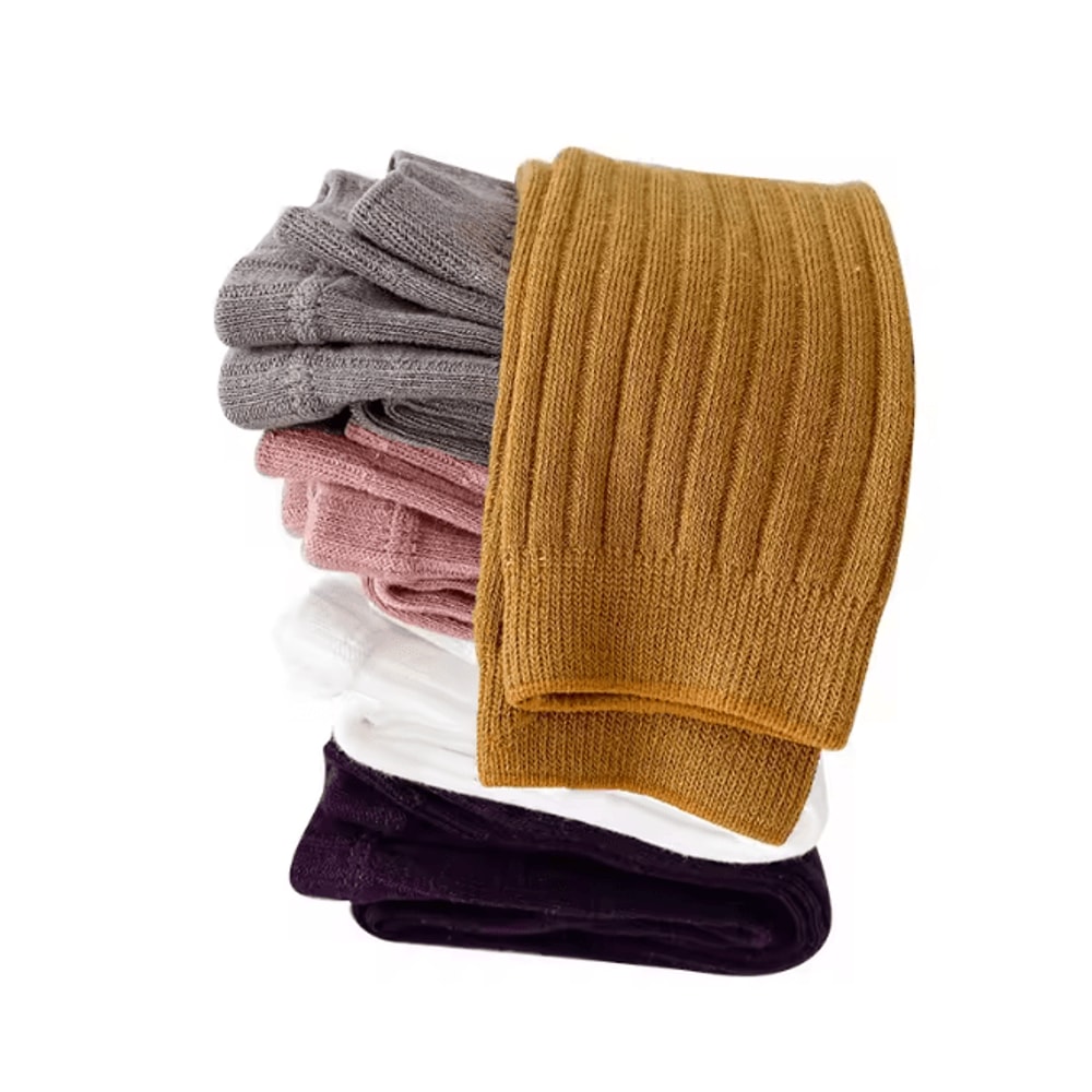 SoftCotton Girls Leggings Baby Solid Color Tights For Spring And Autumn 2