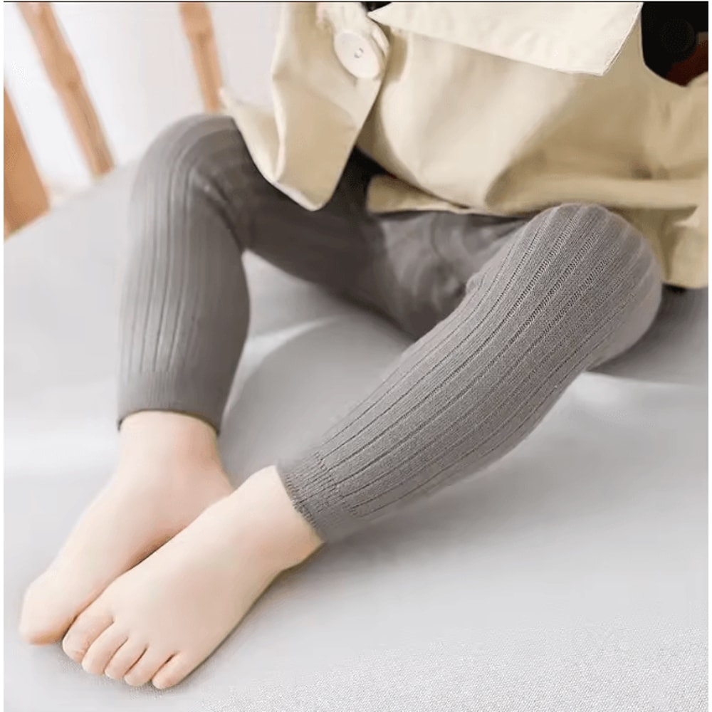 SoftCotton Girls Leggings Baby Solid Color Tights For Spring And Autumn 3