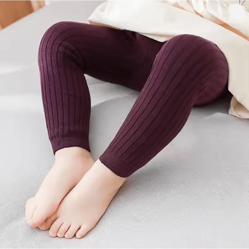 SoftCotton Girls Leggings Baby Solid Color Tights For Spring And Autumn 6