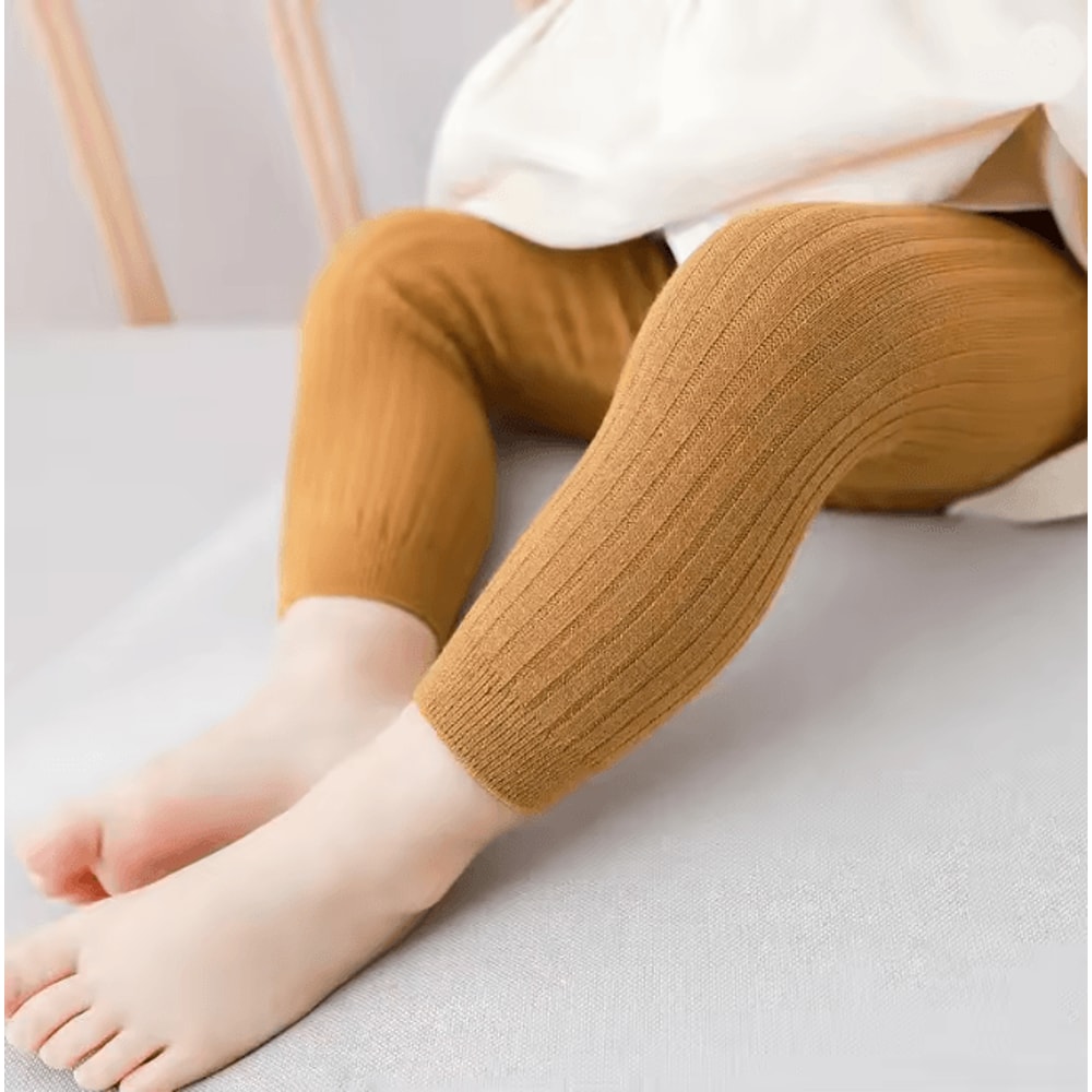 SoftCotton Girls Leggings Baby Solid Color Tights For Spring And Autumn 7